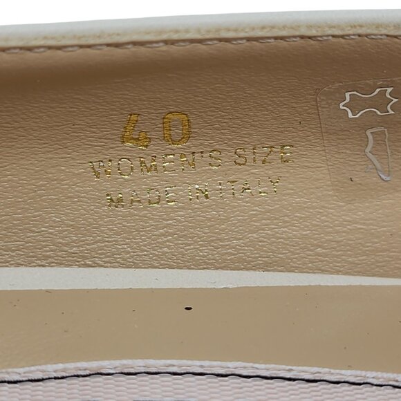 Roger Vivier Gommettine Ball Leather Ballet Flats in Beige IT 40 US 10 $750 - Picture 6 of 7